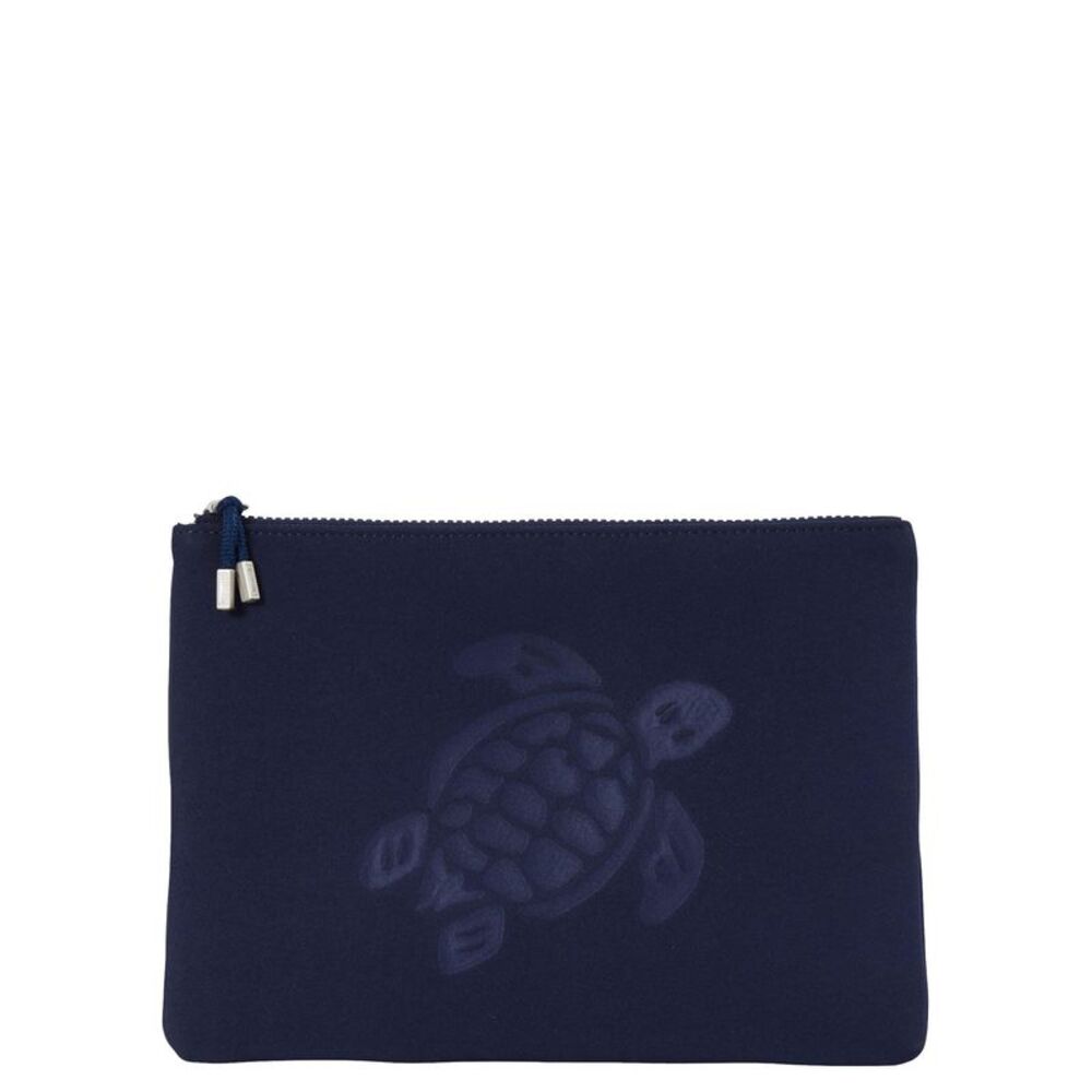 Vilebrequin Unisex Flat Pouch With Embossed Turtle Logo